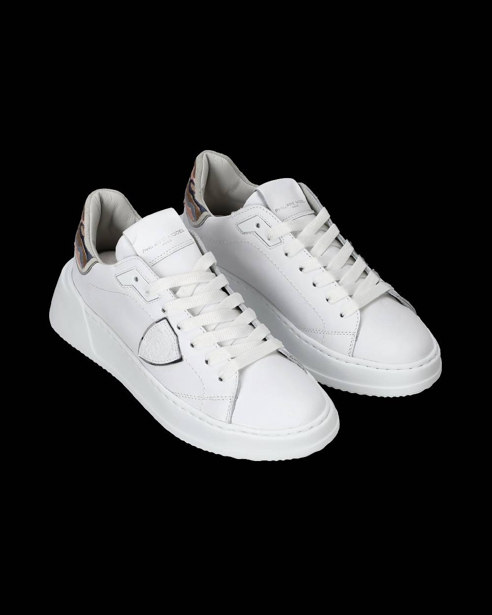 Philippe Model Sneaker basse Tres Temple donna - bianco e rosa Liquidazione