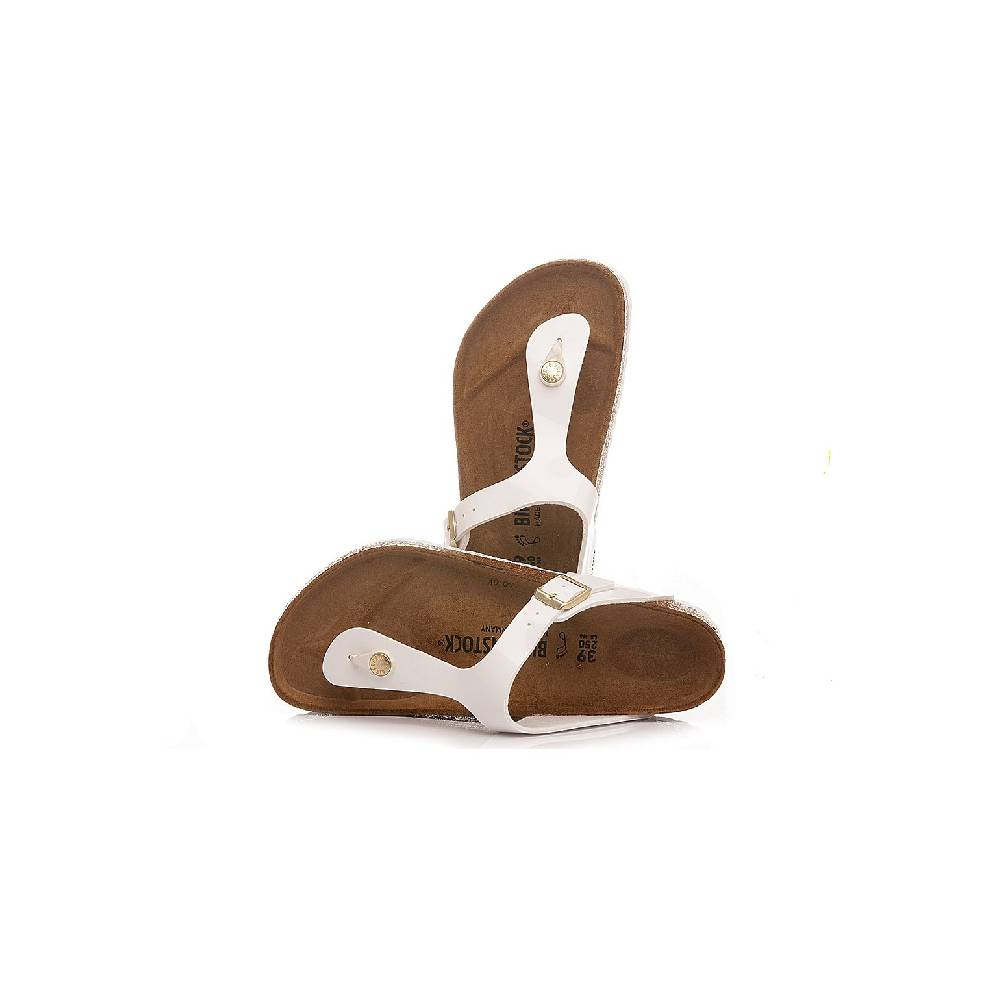 Birkenstock Ciabatte Donna Gizeh BS Patent White 1005299 Presa