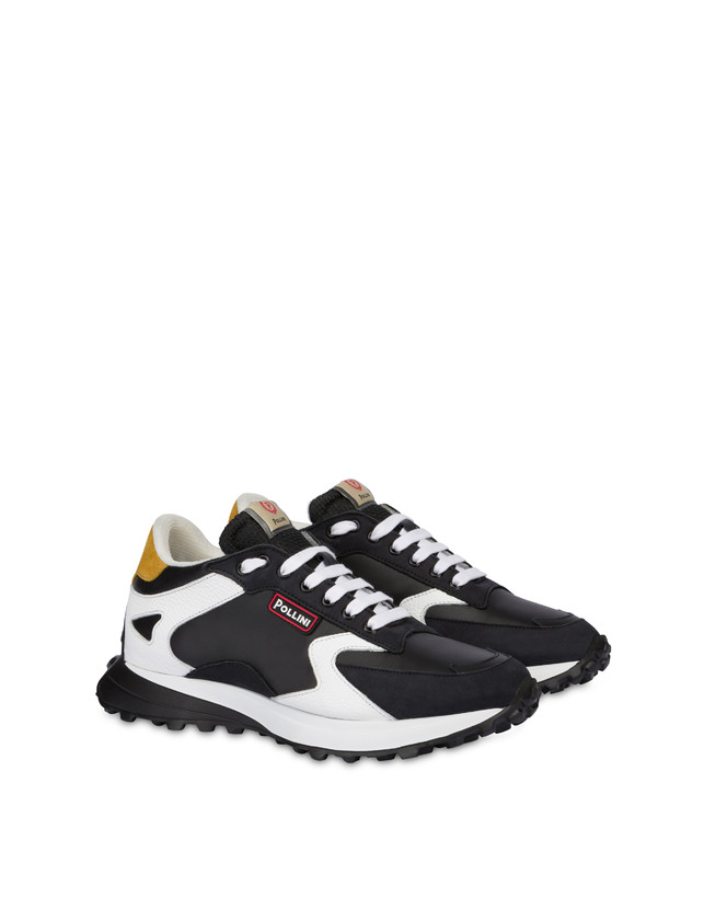 ﻿Pollini Sneakers Con Suola Chunky Bold Running Nero/nero/bianco/nero/senape Qualità