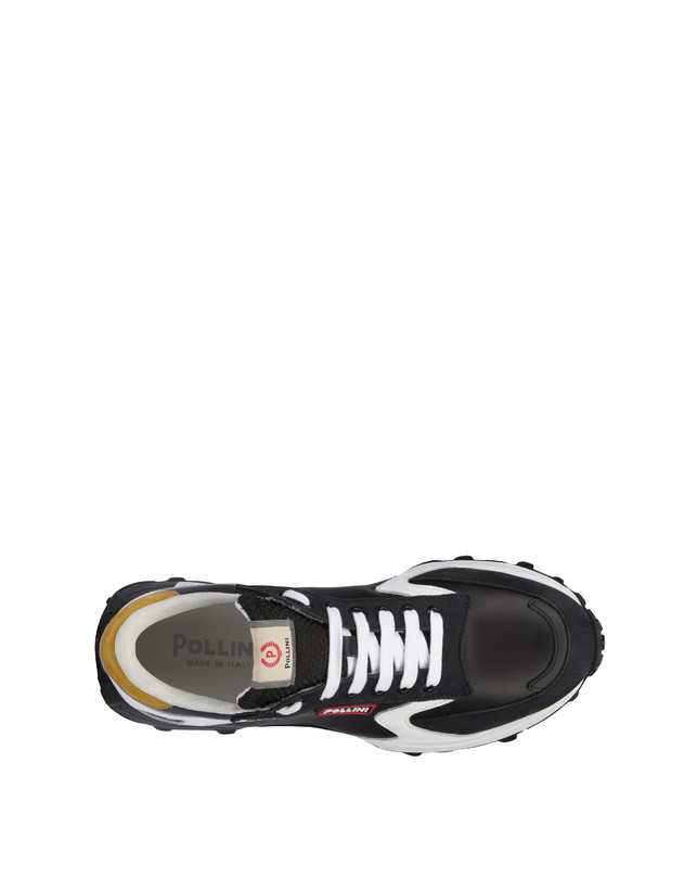 ﻿Pollini Sneakers Con Suola Chunky Bold Running Nero/nero/bianco/nero/senape Qualità