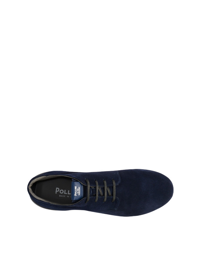 Pollini Desert Boot In Crosta Norfolk Blu Spedizione Gratuita