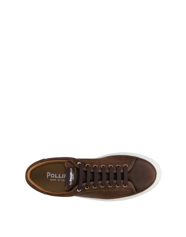 Pollini Sneakers In Crosta Tennis Club T.moro Qualità Garantita