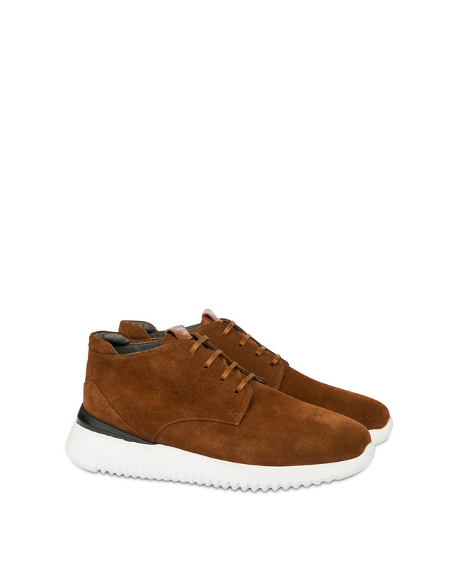 Pollini Desert Boot In Crosta Norfolk Cuoio Negozi Online