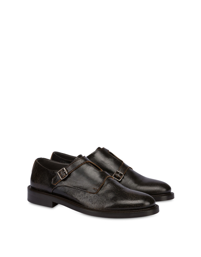 Pollini Monk Strap In Capra 1920 T.moro Fino Al -60%