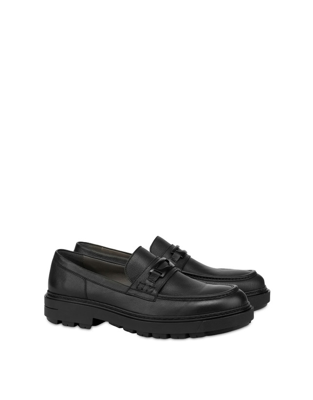 Pollini Mocassini In Vitello Kent Nero Sottocosto