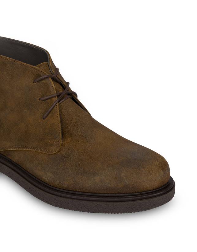 Pollini Desert Boot In Crosta Cerata Gentlemen's Club Fango Offerta