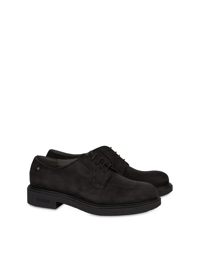 Pollini Derby In Crosta Cerata Gentlemen's Club Nero Economico
