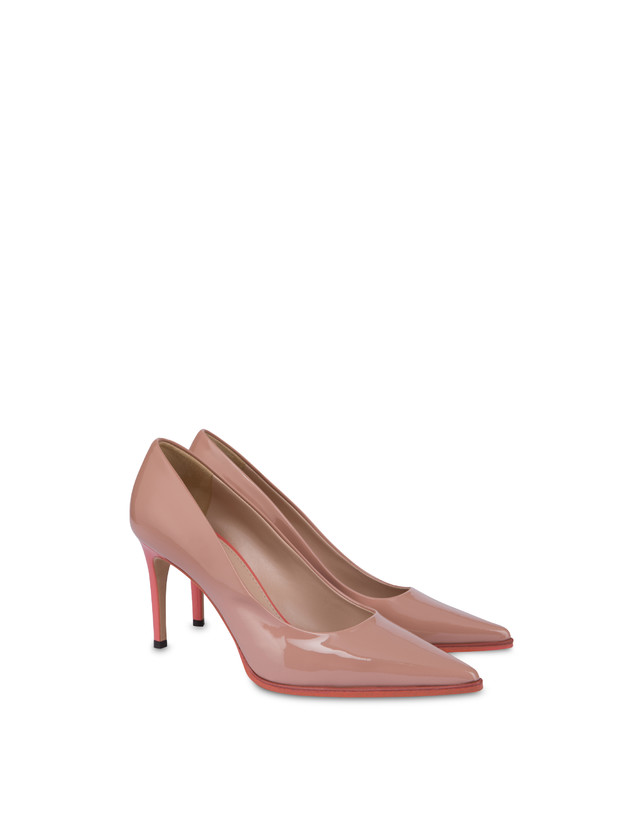 Pollini Décolleté In Vernice Attitude Nude/cannella In Vendita