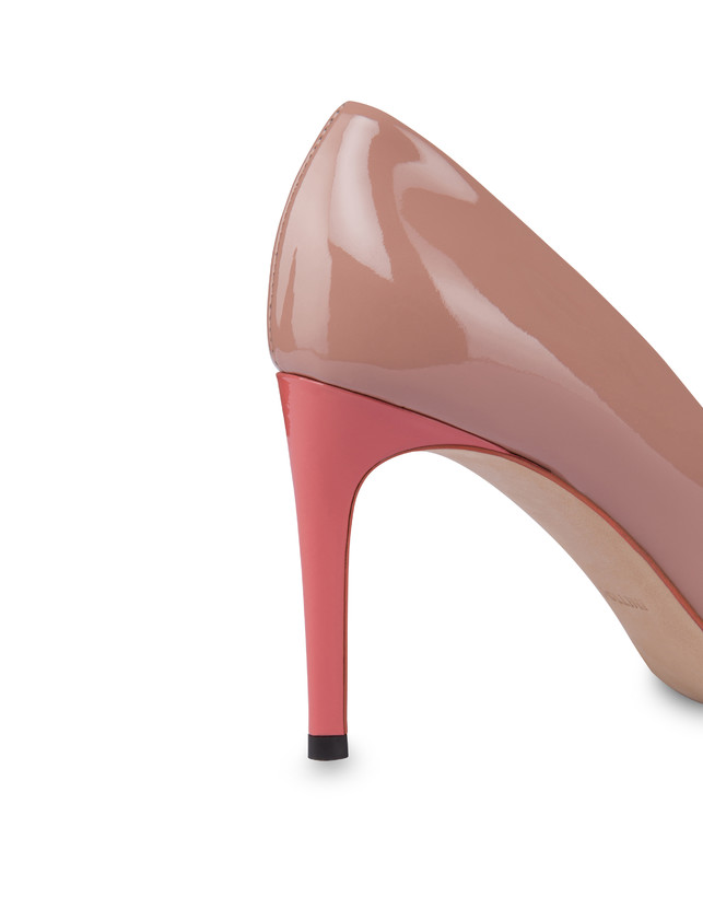Pollini Décolleté In Vernice Attitude Nude/cannella In Vendita