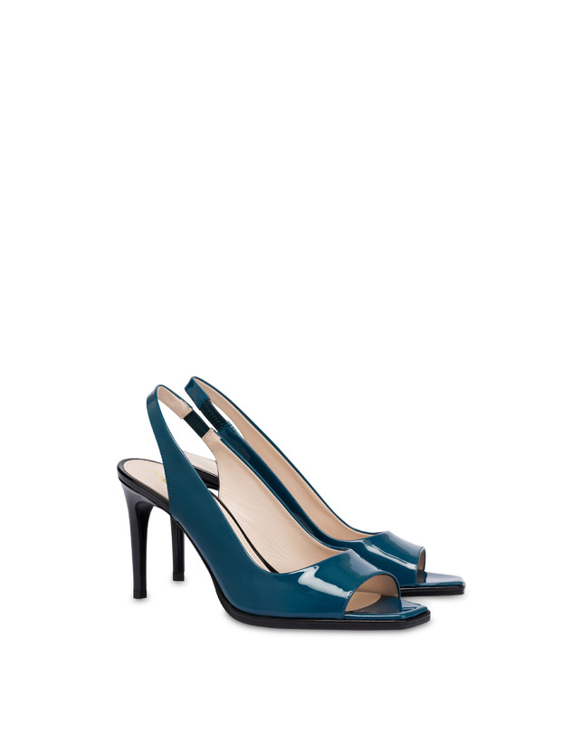 Pollini Slingback In Vernice Attitude Pavone/nero Hotsell