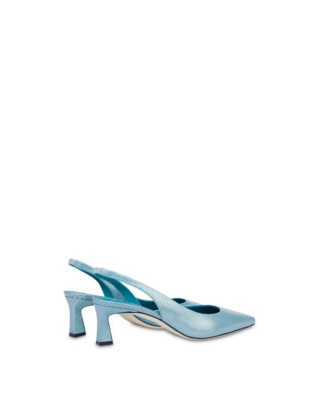 Pollini Slingback Con Stampa Pitone Iridescente Cote D'azur Pool I Più Venduti