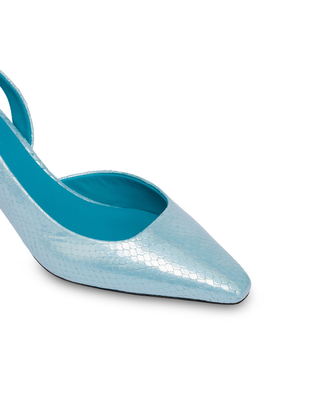 Pollini Slingback Con Stampa Pitone Iridescente Cote D'azur Pool I Più Venduti