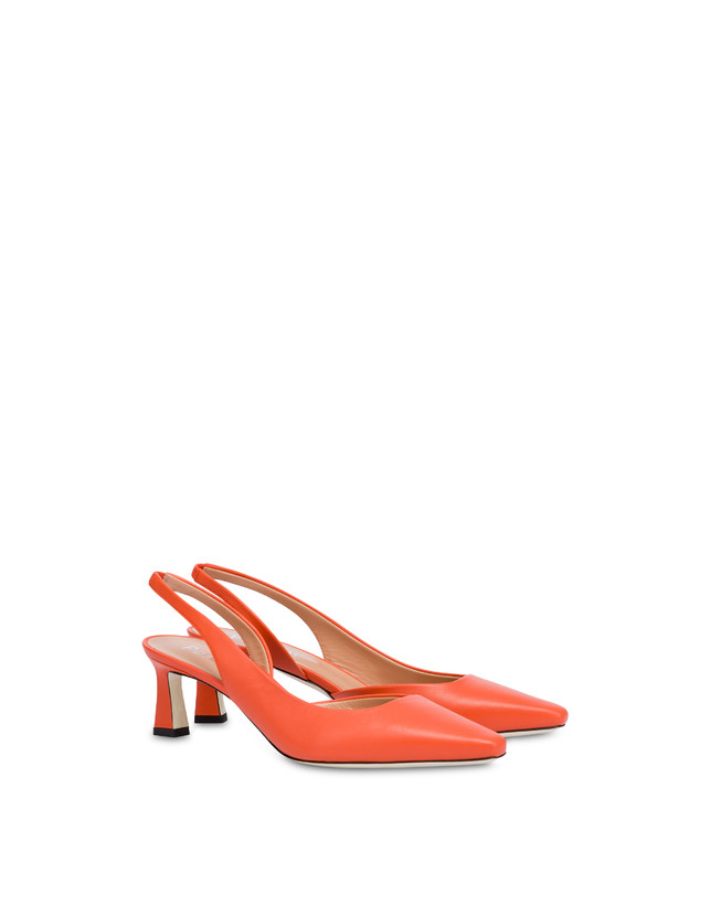 Pollini Slingback In Nappa Cote D'azur Coral Vendite Flash
