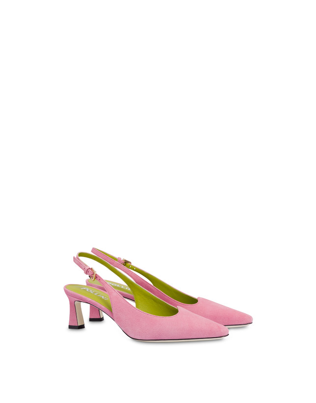 Pollini Slingback In Camoscio Wave Peonia In Saldo