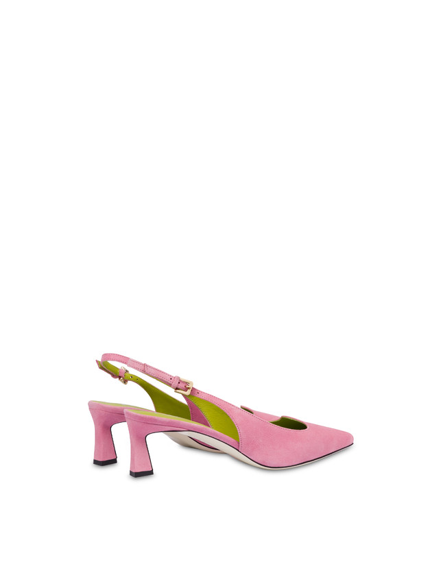 Pollini Slingback In Camoscio Wave Peonia In Saldo