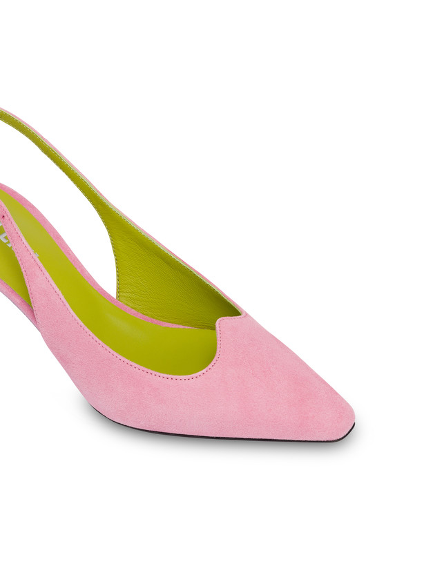 Pollini Slingback In Camoscio Wave Peonia In Saldo