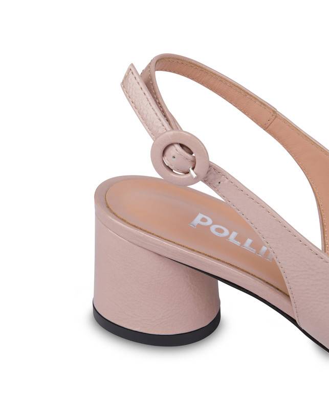 Pollini Slingback In Naplak Corinto Nude Nuova