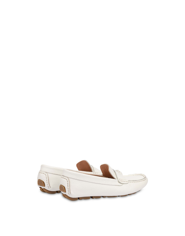 Pollini Mocassini Driver In Vitello Eazy Bianco Qualità