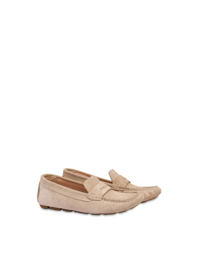 Pollini Mocassini Driver In Crosta Eazy Sabbia Promozione