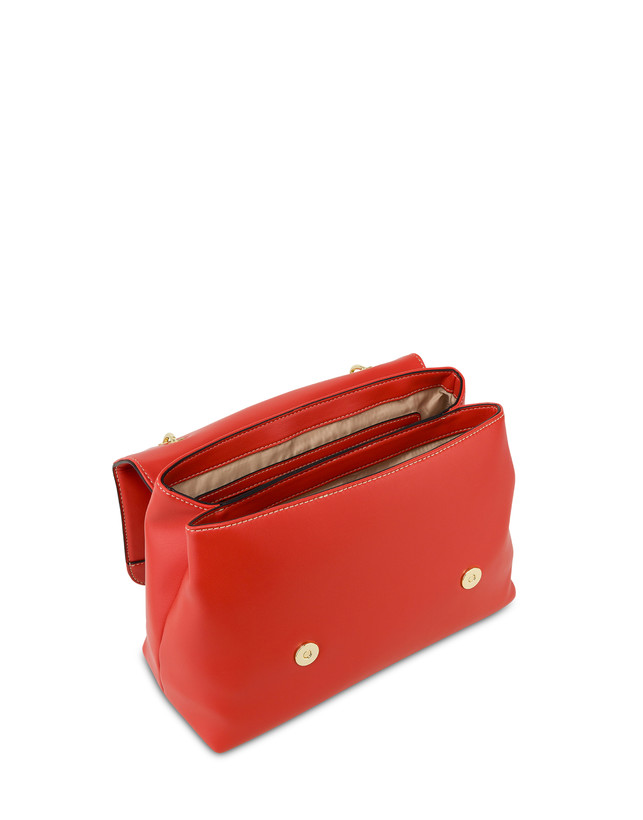 Pollini Borsa Top Handle Con Intreccio Agadir Arancio Soddisfazione Garantita