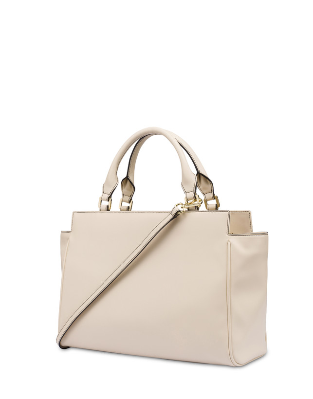 Pollini Borsa Doppio Manico Half Moon Avorio/avorio Consegna Veloce