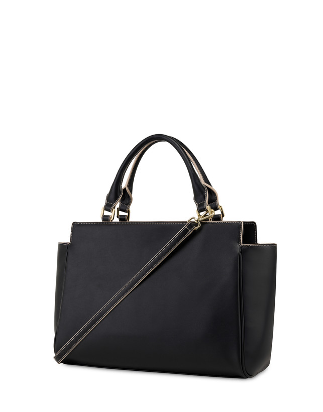 Pollini Borsa Doppio Manico Half Moon Nero/nero Sottocosto