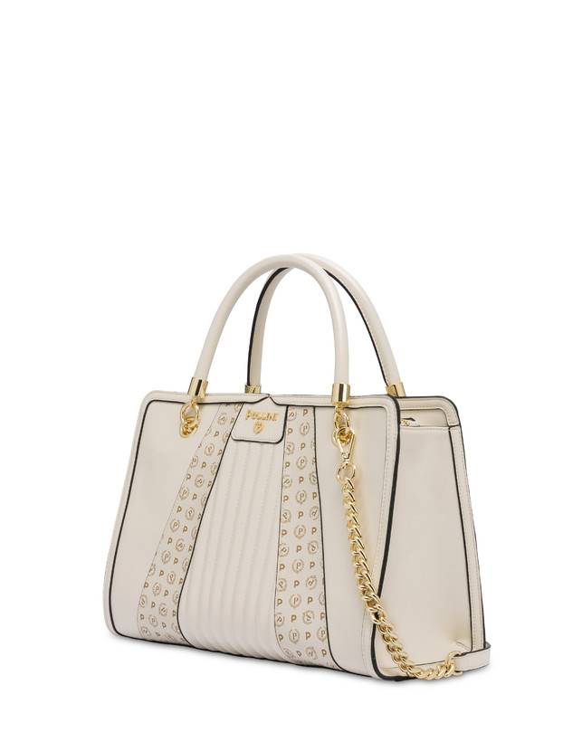 Pollini Borsa Doppio Manico Shell Avorio/avorio Shopping Online