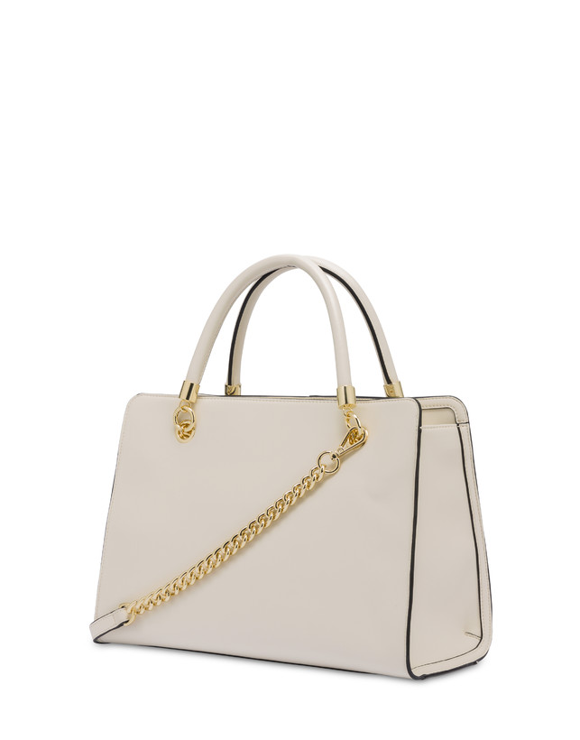 Pollini Borsa Doppio Manico Shell Avorio/avorio Shopping Online