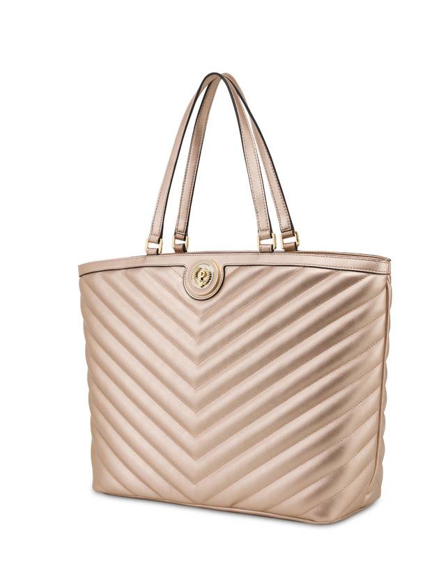 Pollini Tote Bag Matelassé Sunbeam Rose Gold Sconto