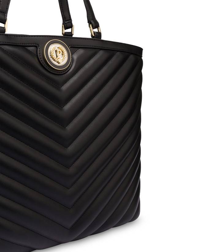 Pollini Tote Bag Matelassé Sunbeam Nero Offerta