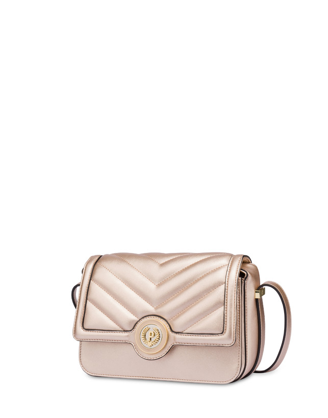 Pollini Borsa A Tracolla Matelassé Sunbeam Rose Gold Vendita Calda