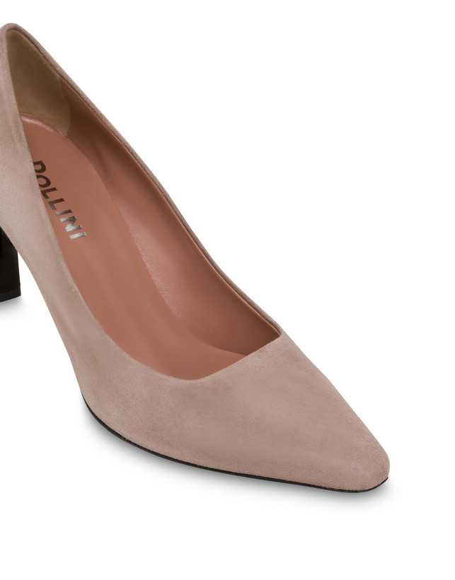 Pollini Décolleté In Camoscio Sissi Sabbia Italy