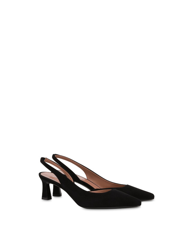Pollini Slingback In Camoscio Sissi Nero Qualità