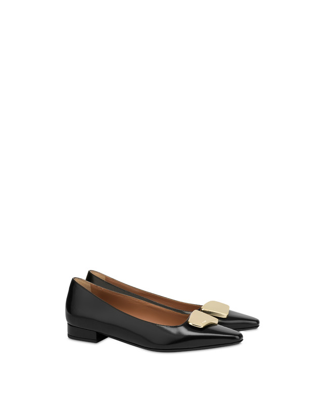Pollini Ballerine In Vitello Abrasivato Bullion Nero Soddisfazione Garantita