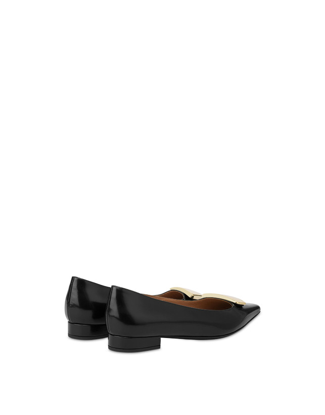 Pollini Ballerine In Vitello Abrasivato Bullion Nero Soddisfazione Garantita