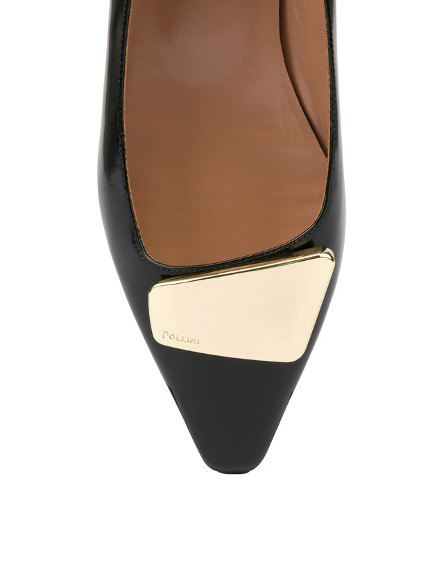 Pollini Ballerine In Vitello Abrasivato Bullion Nero Soddisfazione Garantita
