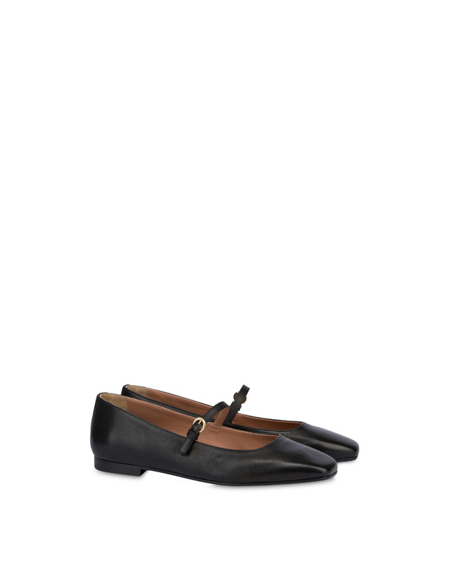 Pollini Ballerine In Nappa Nina Nero Qualità Garantita