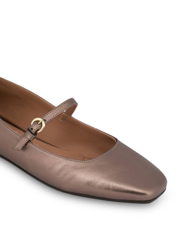 Pollini Ballerine In Nappa Laminata Nina Legno Consegna Veloce