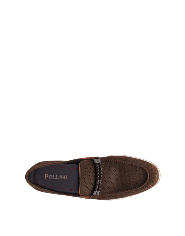 Pollini Mocassini In Scamosciato Traforato B-light T.moro Shopping Online
