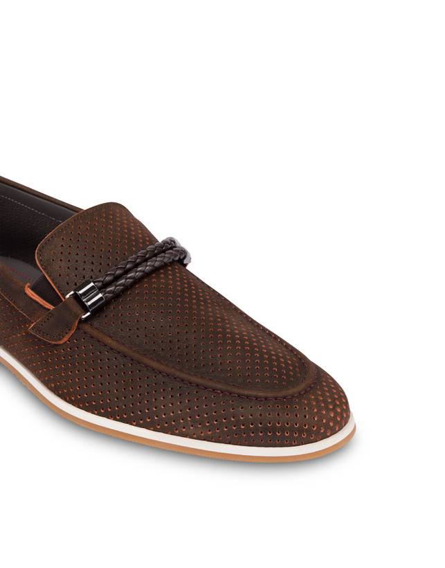 Pollini Mocassini In Scamosciato Traforato B-light T.moro Shopping Online