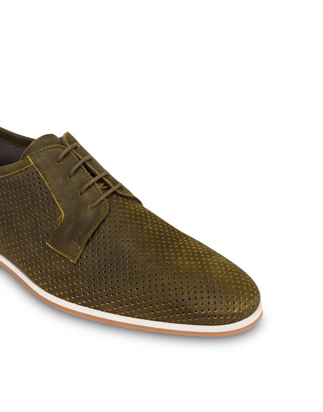 Pollini Derby In Scamosciato Traforato B-light Militare Affare Del Giorno