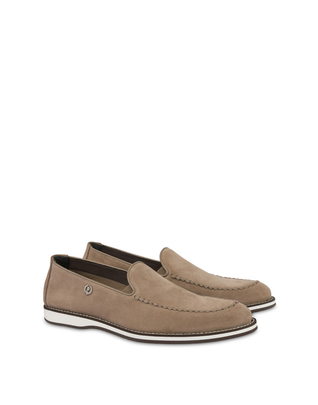 Pollini Mocassini In Crosta Green Field Beige Sottocosto