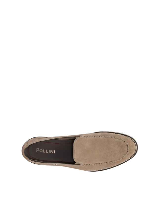 Pollini Mocassini In Crosta Green Field Beige Sottocosto