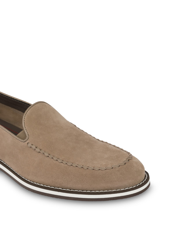Pollini Mocassini In Crosta Green Field Beige Sottocosto