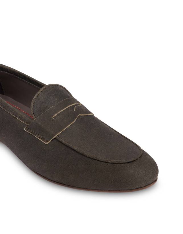 Pollini Mocassini In Scamosciato Flexy Grafite Convenienza