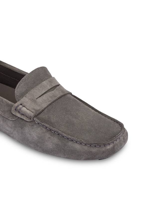 Pollini Mocassini Driver In Crosta Eazy Grafite Novità