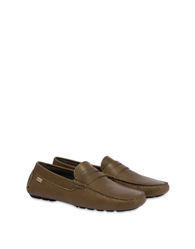 Pollini Mocassini In Nappa Eazy Militare Sconto