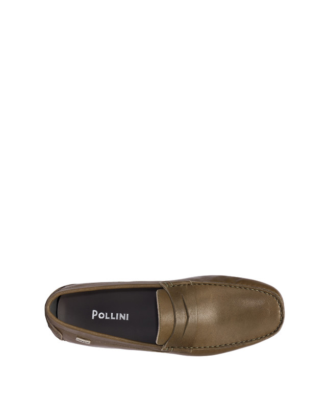 Pollini Mocassini In Nappa Eazy Militare Sconto