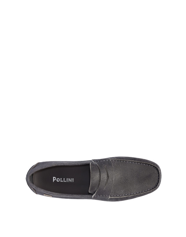 Pollini Mocassini In Capra Drivers Grafite Offerta