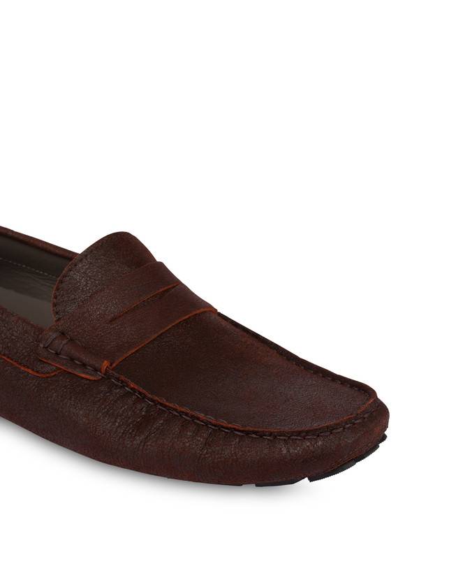 Pollini Mocassini In Capra Drivers Ruggine Economico
